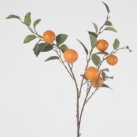 Orange Branch Spray x 6 Oranges with Leaves 104CM