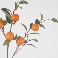 Orange Branch Spray x 6 Oranges with Leaves 104CM