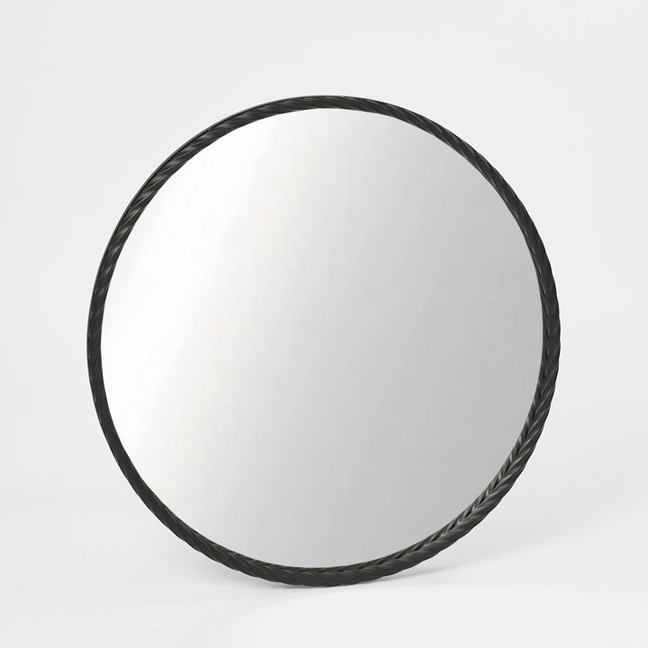 Palais Round Mirror Small Black