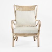 Duke Highback Armchair Natural Whitewash