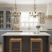 Medium Taupe Chandelier