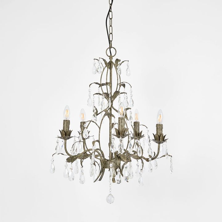 Medium Taupe Chandelier