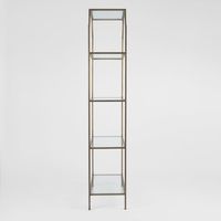 Palladium Brass Iron & Glass Shelf