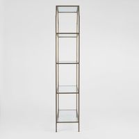 Palladium Brass Iron & Glass Shelves