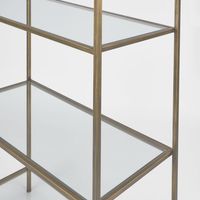 Palladium Brass Iron & Glass Shelf