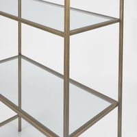 Palladium Brass Iron & Glass Shelves