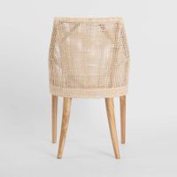 Charlotte Rattan Dining Chair Natural Whitewash