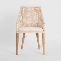 Charlotte Rattan Dining Chair Natural Whitewash
