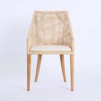 Charlotte Rattan Dining Chair Natural Whitewash