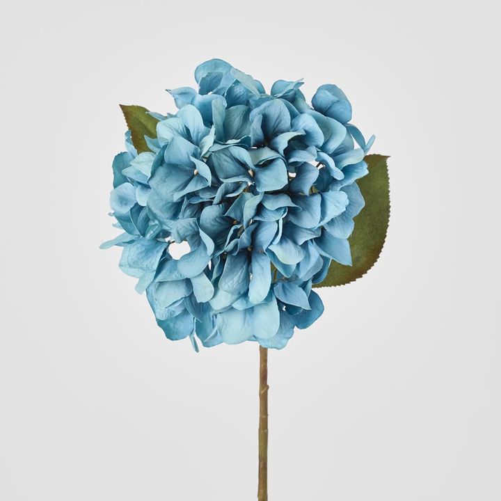 Single Hydrangea Stem Blue 69cm