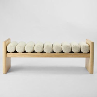 Ava Bench Seat Ivory & Natural