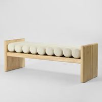 Ava Bench Seat Ivory & Natural