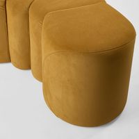 Ridge Bench Ottoman Mustard