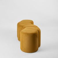 Ridge Bench Ottoman Mustard