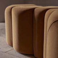 Ridge Bench Ottoman Mustard