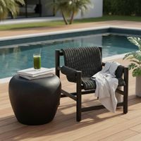 Riven Outdoor Occasional ArmChair Black
