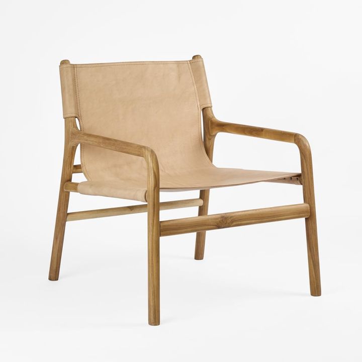 Miles Leather Sling Chair