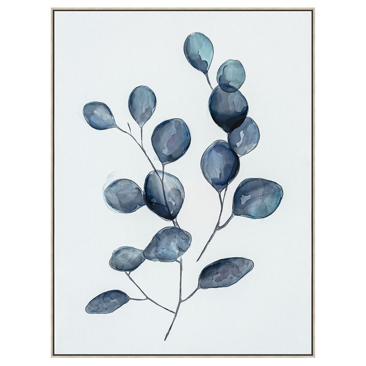 Blue Botanica Leaf A Wall Art