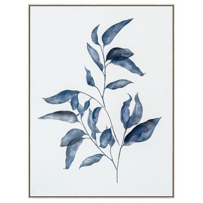 Blue Botanica Leaf B Wall Art