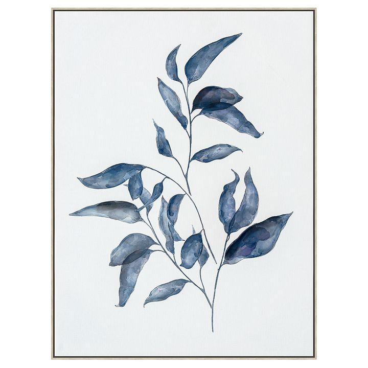 Blue Botanica Leaf B Wall Art