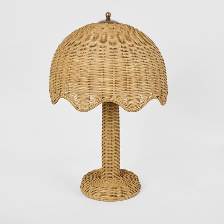 Brolley Rattan Table Lamp