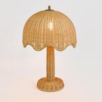 Brolley Rattan Table Lamp