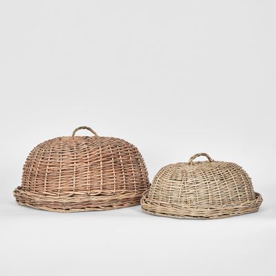 Oval Basket W Cover S/2