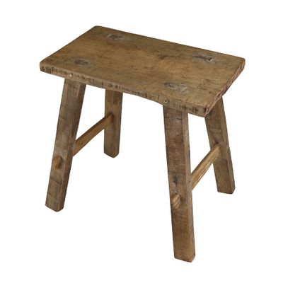 Small timber vintage side tableBench Natural