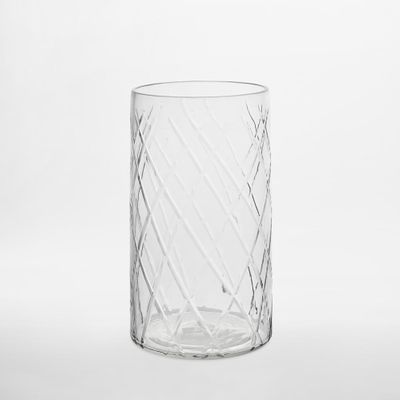 Asscher Hand Cut Cylinder Vase LGE