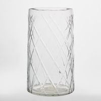 Asscher Hand Cut Cylinder Vase LGE