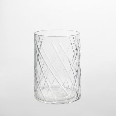 Asscher Hand Cut Cylinder Vase SML