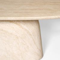 Corsica Oval Dining Table Ivory Travertine Look  - Outdoor
