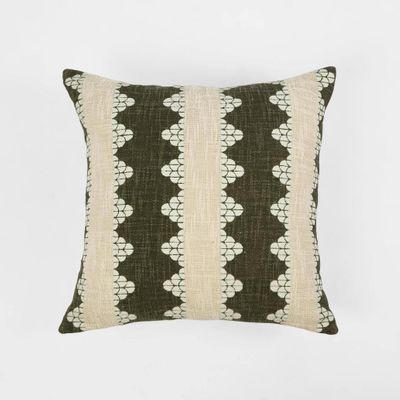 Cushion - Ellsbeth 50x50cm Green/White