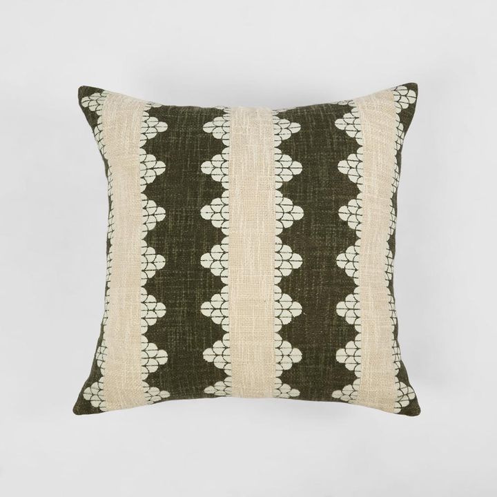 Cushion - Ellsbeth 50x50cm Green/White