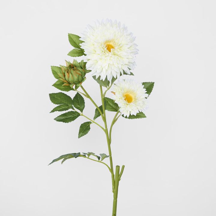 Sunflower Spray With 3 Flowers White