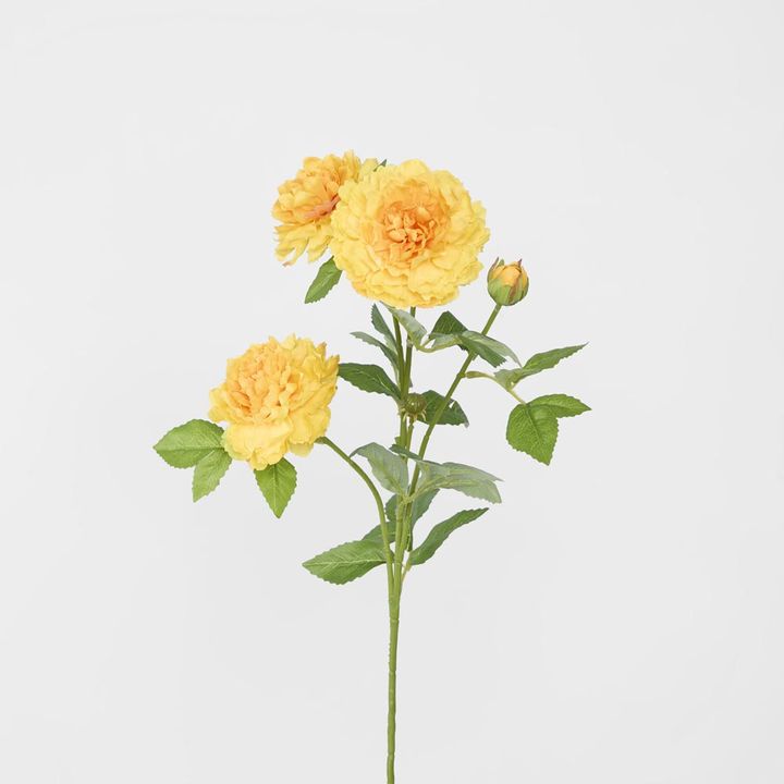 Peony Spray With 3 Heads Yellow