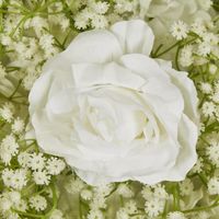 White Rose Hydrangea  & Gyp Floral Wall