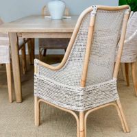 Victoria Hamptons Dining Chair Natural Whitewash