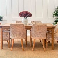 Victoria Hamptons Dining Chair Natural Whitewash