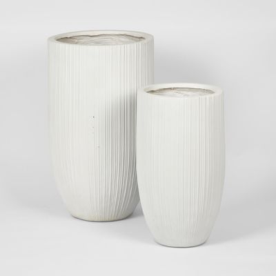 Alicia Planter Set of 2 White