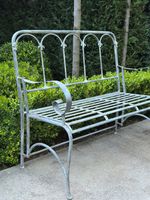 Fleur De Lys Garden Bench -Outdoor