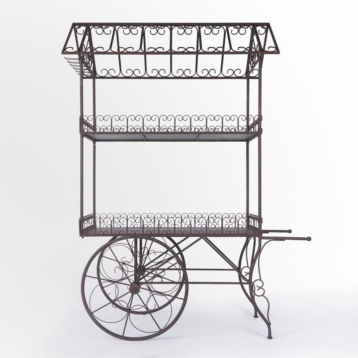 Antiqed Metal Floral Display Stand