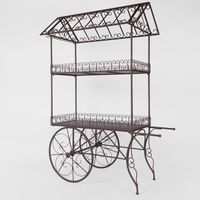 Antiqed Metal Floral Display Stand