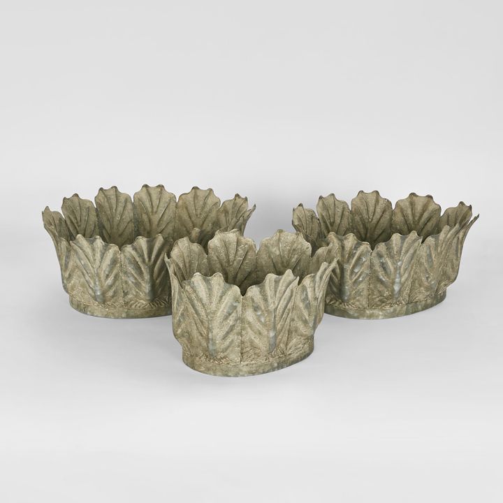 Kale Pots Set of 3 Grey Wash