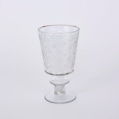 Hand Etched Wine Glass