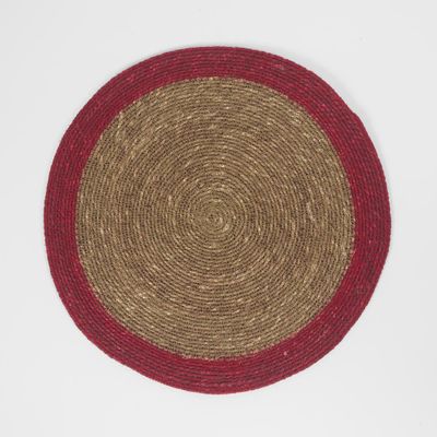 Seagrass Placemat w. Red Border