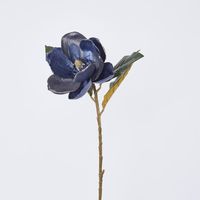 Single Magnolia with 2 Leaves Blue