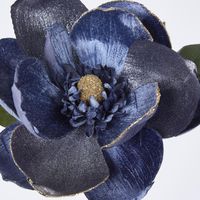 Single Magnolia with 2 Leaves Blue