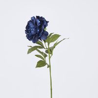 Single Velvet and Glitter Peony Blue