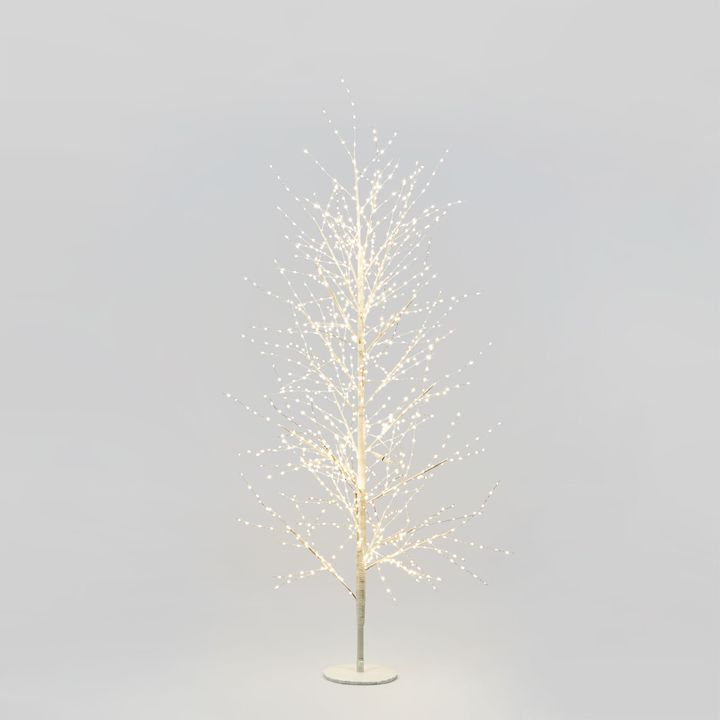 White Forest Twinkling Light Up Tree with 1300 Lights 180cm